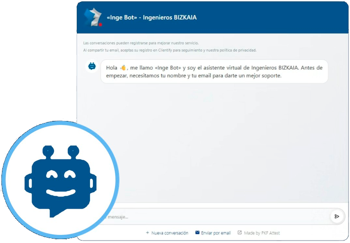 «Inge Bot» paurkezten dugu: Ingenieros BIZKAIAren adimen artifizialeko laguntzaile berria / Presentamos a «Inge Bot»: el nuevo asistente virtual con inteligencia artificial de Ingenieros BIZKAIA