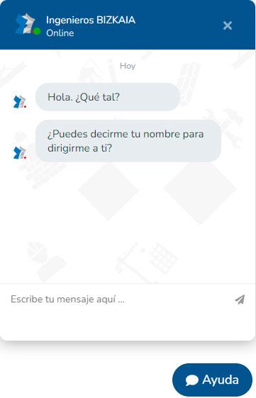 Ayuda Chatbot Ingenieros BIZKAIA